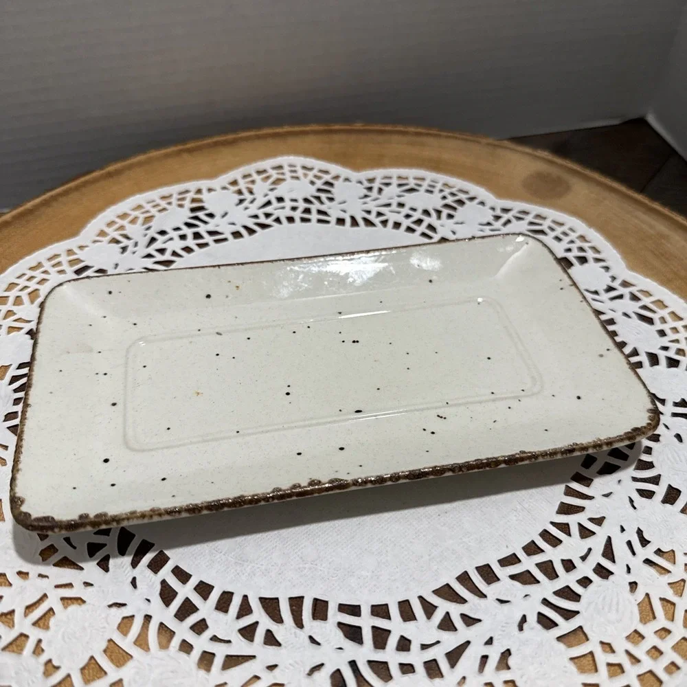J&G Meakin Lifestyle Rectangular Serving Tray England Speckled Oven-to-Tableware